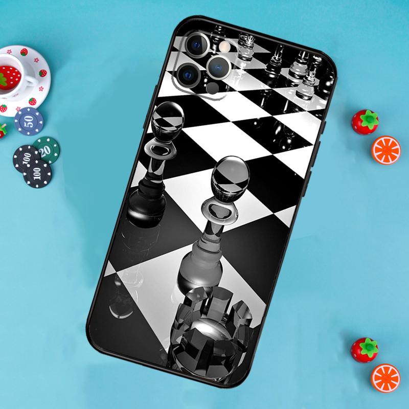 Chess Board Phone Case For iPhone 17 Air 13 16 15 11 12 14 Pro Max 13 12 mini 15 16 Plus 16e Cover Funda