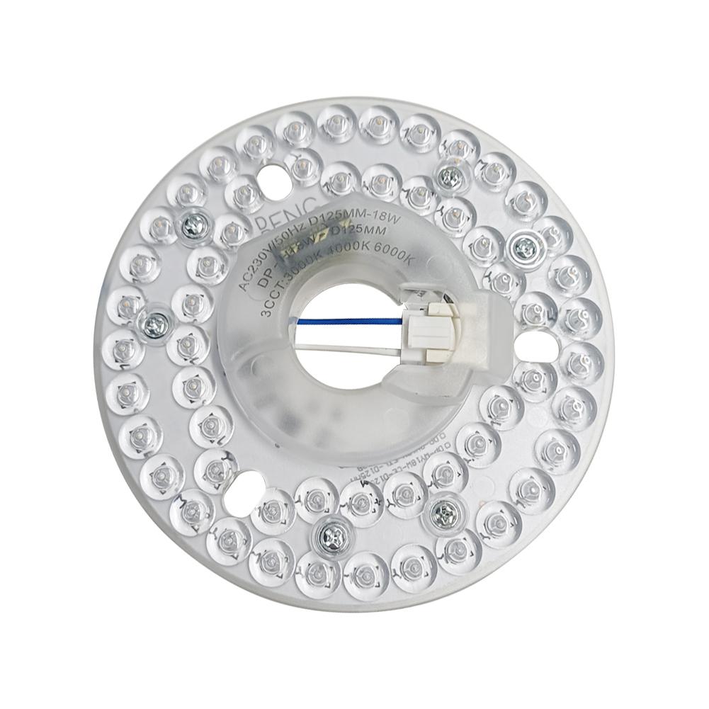3.9/4.9/6.2 Inch 15/18/24W Ceiling Fan Light Retrofit Kit Dimmable Ceiling Fan Light Replacement Panel Pendant Light Round Panel