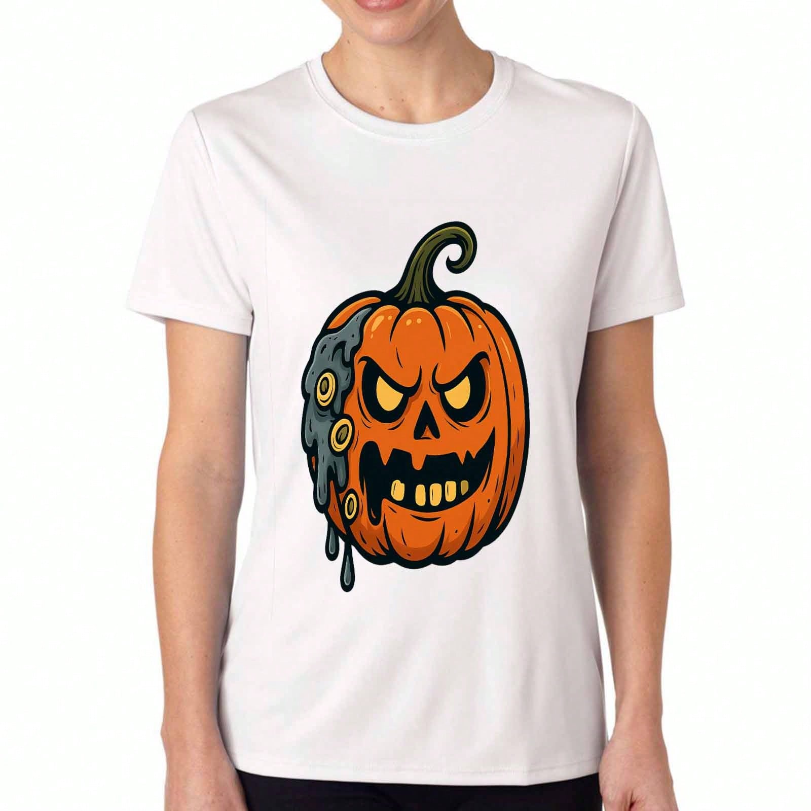 Halloween Dogs Ladies Cotton T Shirt, Premium Cotton Quality Print, Durable, Casual Fashion. Featuring Labrador Dogs In Halloween Costumes & Jacko lan S разноцветный