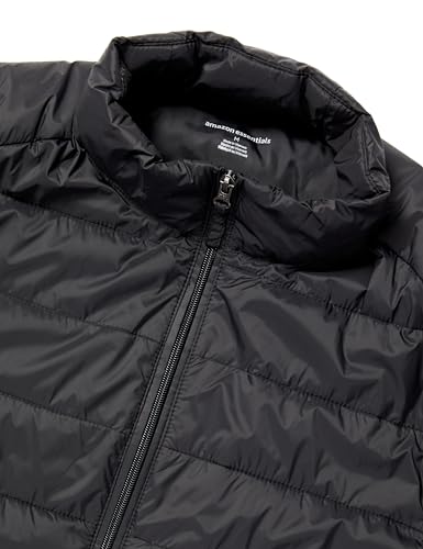 Amazon Essentials Lightweight Packable Waterproof Puffer Jacket, Men's, Black, Size XL