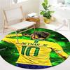 Neymar Round Area Rug,Carpet Rug for Living Room Bedroom Sofa Playroom Decor,Non-slip Floor Mat