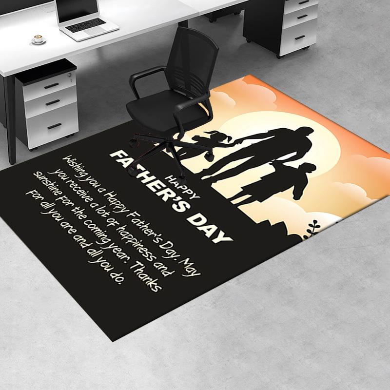 Father, Sunset Office Carpet Soft Polyester Entrance Carpet Washable Non slip Machine Washable Indoo