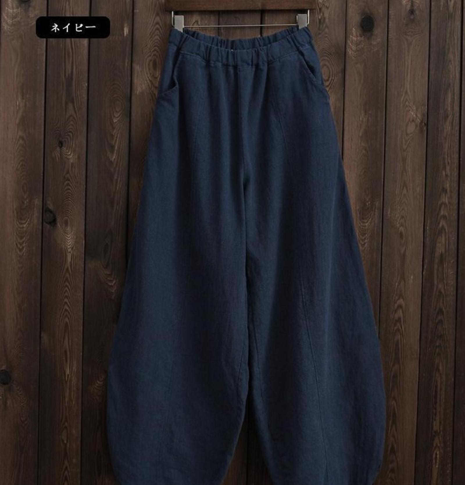 

Хлопковые, льняные брюки, Эластичный пояс, Большой размер, Свободный крой, Длинные брюки, Женские повседневные брюки XL