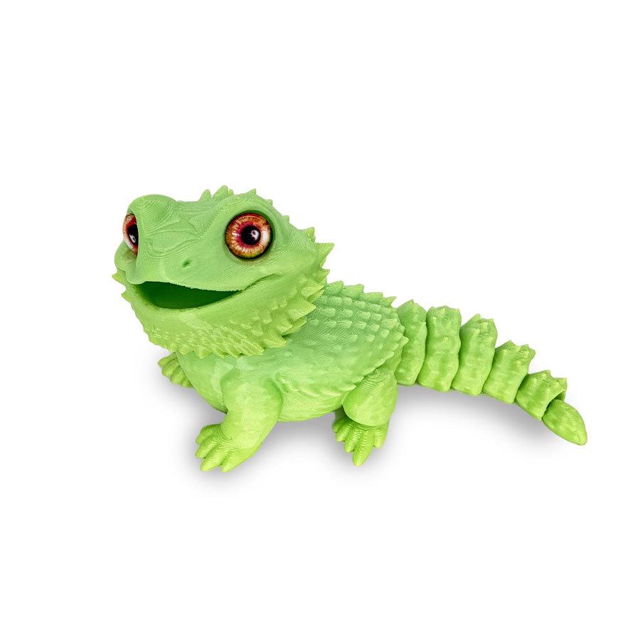 3D Printed Movable Bearded Dragon Ornament - Customizable Size Children's Handmade Stress-Relief Toy