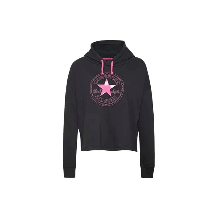 

Converse Sports Casual Knit Hoodie Женские топы Черный 10017873-A01