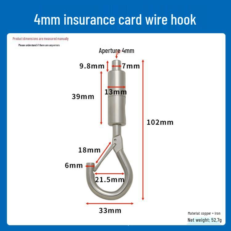 Steel Wire Rope Safety Lock Hook - Secure Picture Hanging & Marine Accessories