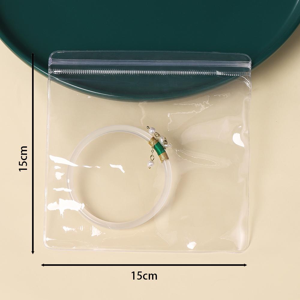20-50Pcs Transparent PVC Jewelry Pouches Zip Storage Bag for Earring Necklace Jewelry Anti-Oxidation Display Packaging Bags