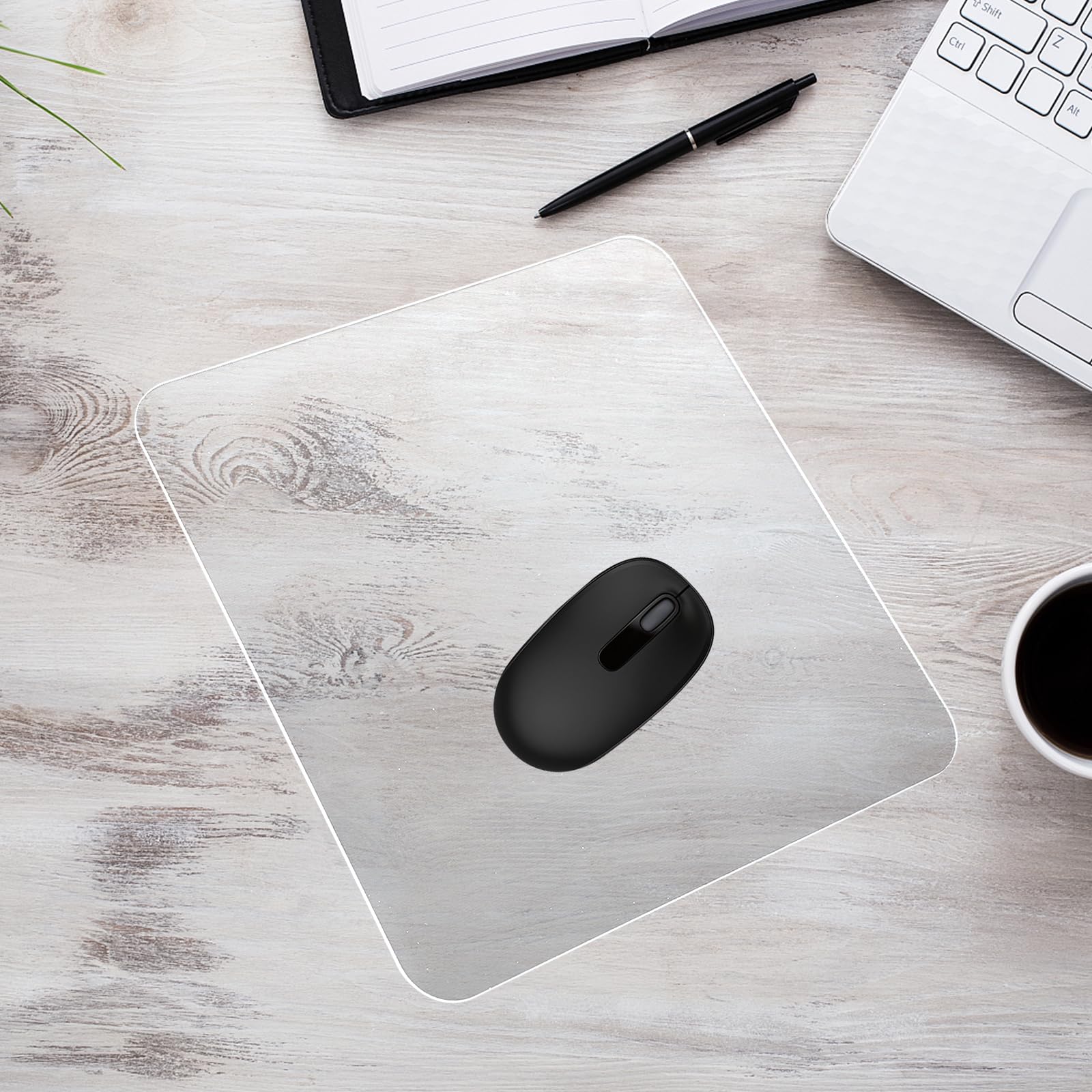iplusmile Gaming Mouse Tempered Gaming Desk High High Hard Mouse Compact Pad, Glass, Transparent, 25cm, Glass, Mat, Precision, Speed, Smooth,