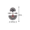 Brass Silver Oxidised Mandala Design Lightly Embellished Drop Earrings for Women and Girls