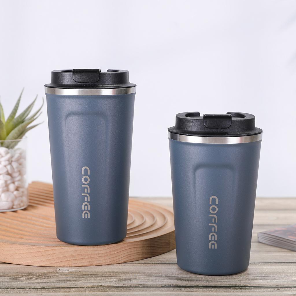 Vacuum Insulated Coffee Insulated - Double-Wall Stainless Steel Leakproof Insulated Flask, 304 Grade Reusable Travel Mug