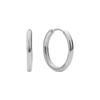 Green [925 Silver] Two.silver.210 / Thick Basic Earring