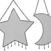 Hanging Jewelry Organizer Wall Holder Grid Shape Moon Star Shaped Earring for Earrings