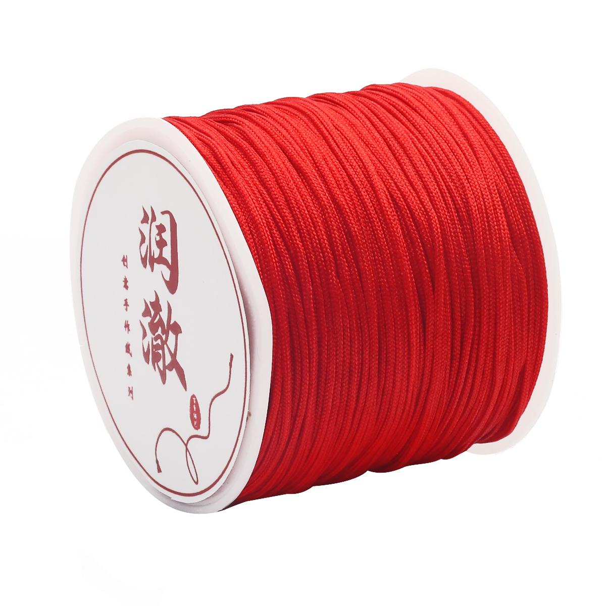 

0,2-2 мм красная вязаная веревка, нить, китайский узел, оплетка макраме, веревка для изготовления ювелирных изделий, браслет, ожерелье 1.0mm 30M