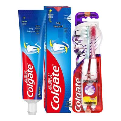 Total Anti-Cavity Fresh Mint Toothpaste with Toothbrush Set