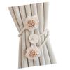 Handmade Flower Curtain Tieback Elegant Decorative Clip Window Drapery Holdback Buckle Tie for Living Room and Bedroom
