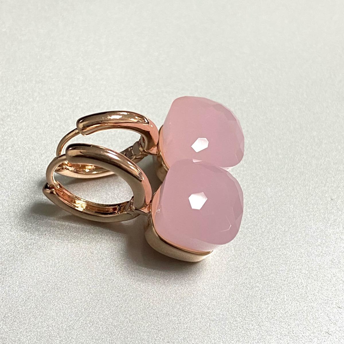 Classic Crystal Earrings Candy Square Earrings Platinum Plated Water Drop Candy Earrings Women Crystal Jewelry Gift Rose gold