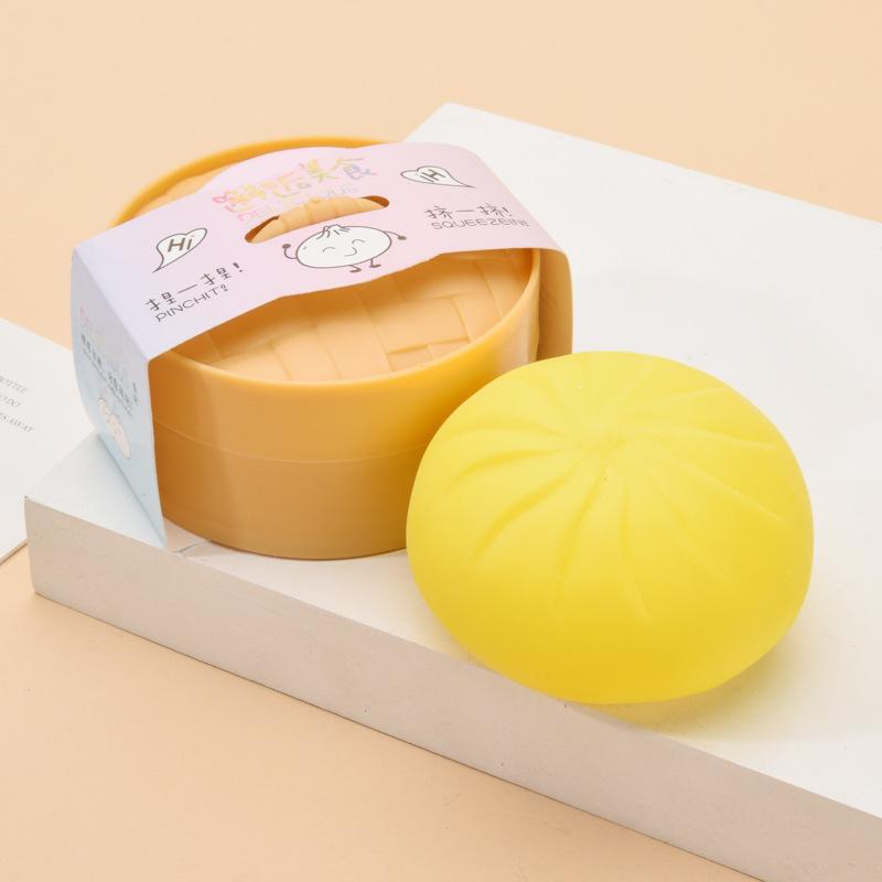 Giant Realistic Dumpling Squeeze Toy With Steamer Slow Rising Soft Sensory Fidget Stress Ball Anxiety Relief Toy For Kids Adults