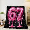 Royal Hands Holding Number 67 Portable Blanket/Soft Blanket Bedding Blanket Suitable for Travel Camping Living Rooms Offices Sofas Fan Gifts