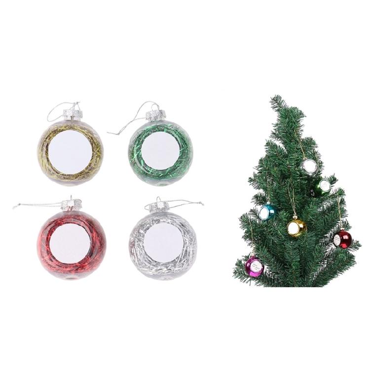 8cm Clear Blank Ball Pendant Sublimation Christmas Ornament Pendant for Transfer Printing DIY Party Tree Home Decors