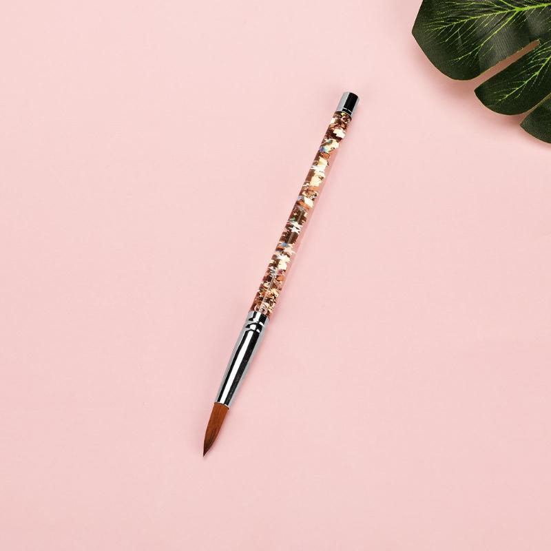 Nail Art Brush Nail Brush for Nail Art for Home Use and Professional Nail Salon Gel Nail Art Brush Clear Acrylic Handle
