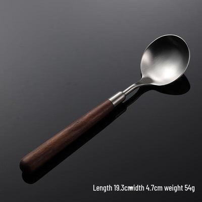 Walnut Wood Handle Stainless Steel Spoon