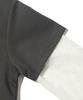 CARGOBROS FOR WOMAN Star See-Through Long Sleeve Layered Short Sleeve Tee Set (Ivory/Charcoal)
