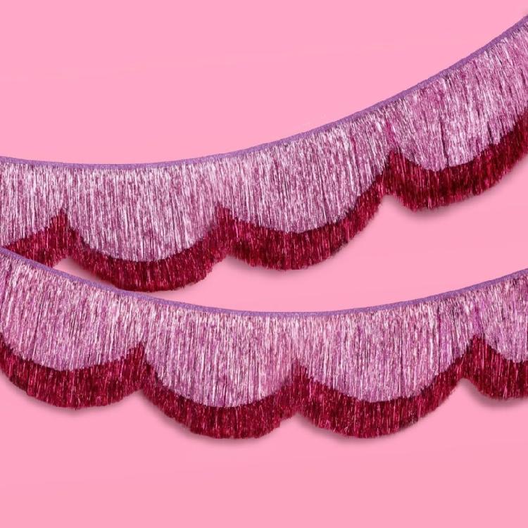 Glittering Tiered Fringe Banners with Scalloped Design for Perfect Party Photo Booth Backdrop Hanging Decorations