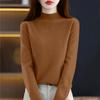 Women's Knit Turtleneck Long-Sleeve Top Casual Comfortable Long-Sleeve Blouse