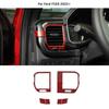 2XDashboard Side AC Vent Outlet Cover Trim For Ford F150 + Red Carbon Fiber