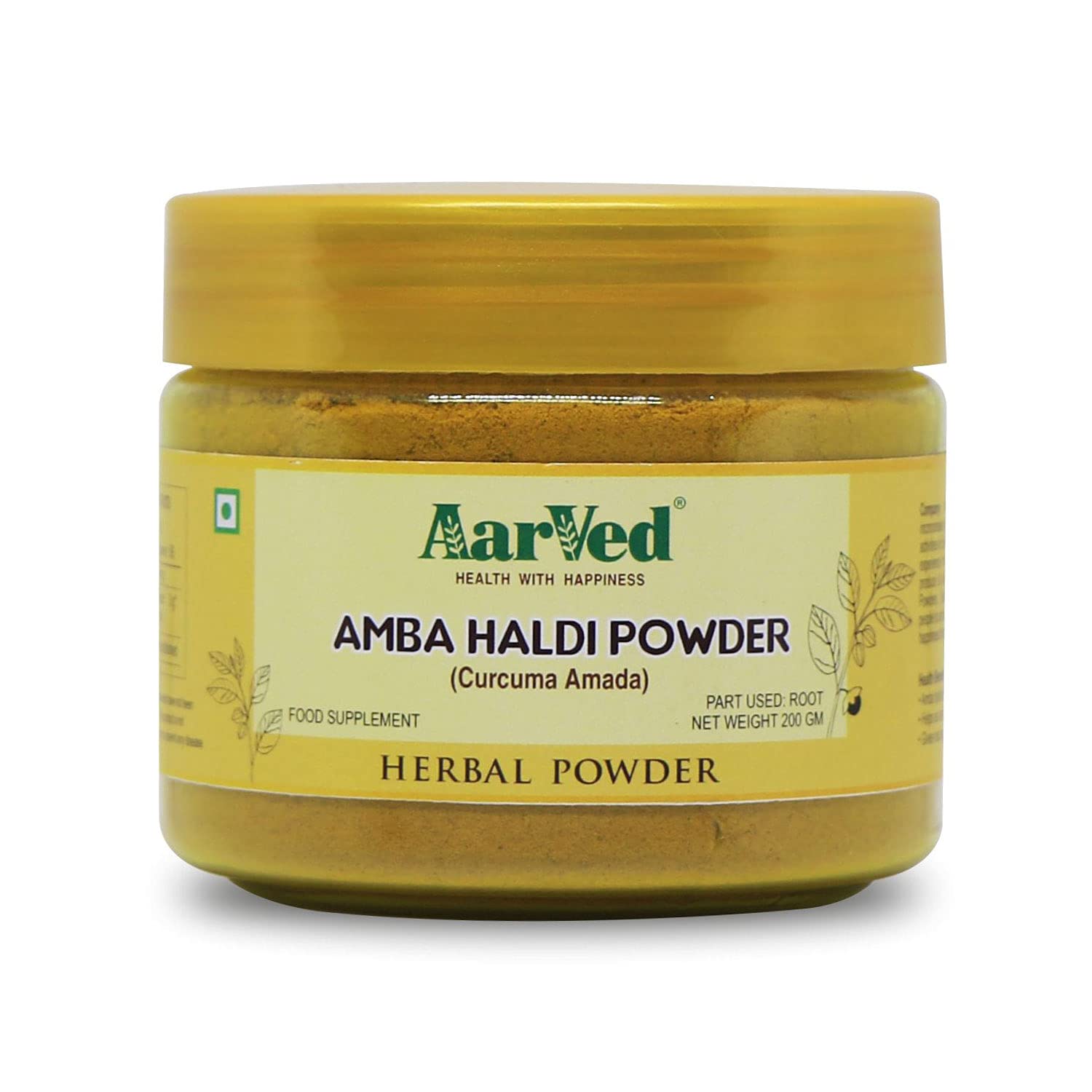 

Pure & Natural Edible Amba Haldi Powder 200g Jar (Pack of 1) Mango Ginger (Kasturi Haldi)Wild Turmeric (Curcuma Aromatica) for Herbal Drink | No