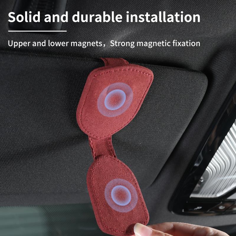 Car Mounted Suede  Sun Visor Leather Glasses Clip For Lada Vesta Niva Samara Kalina Largus Priora Xray Granta