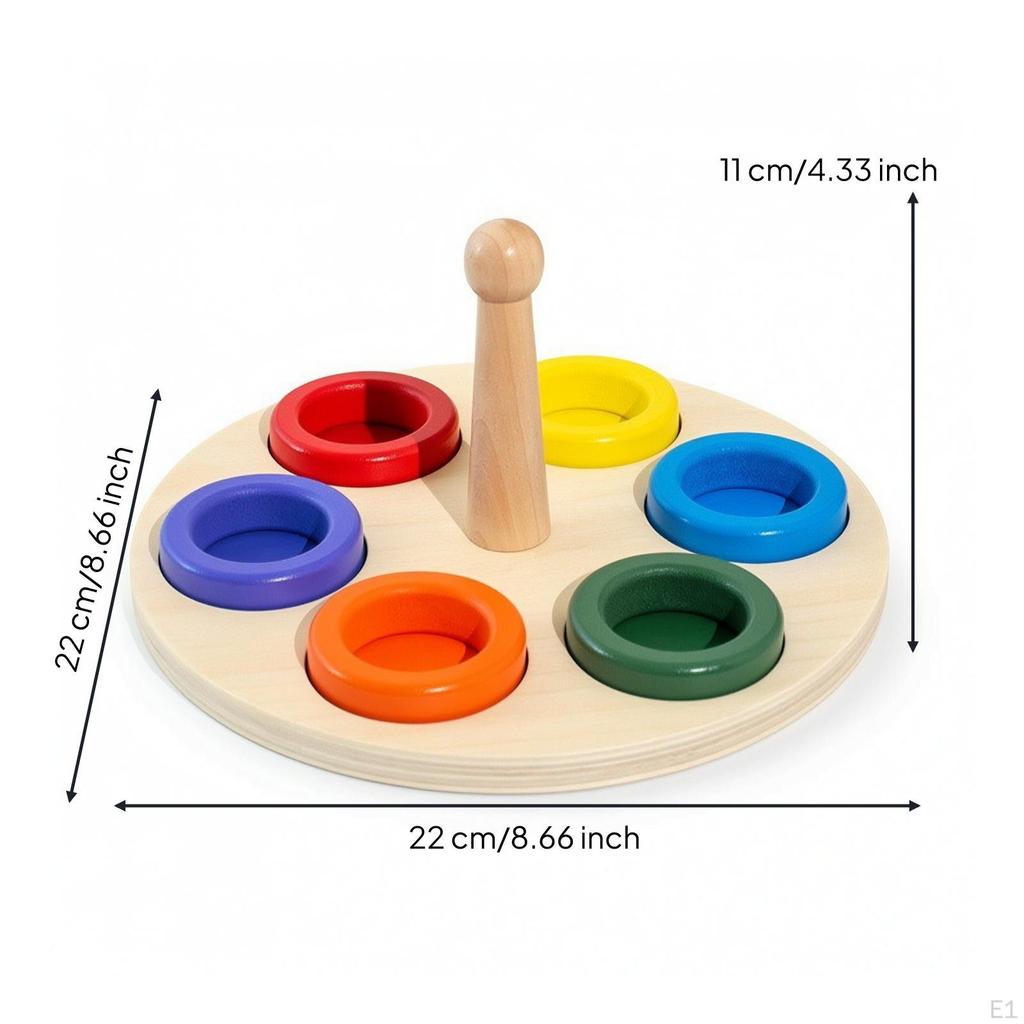 Disk Sorting Toy Educational Stacking Rings Fine Motor Stacker for Toddlers, Preschoolers,