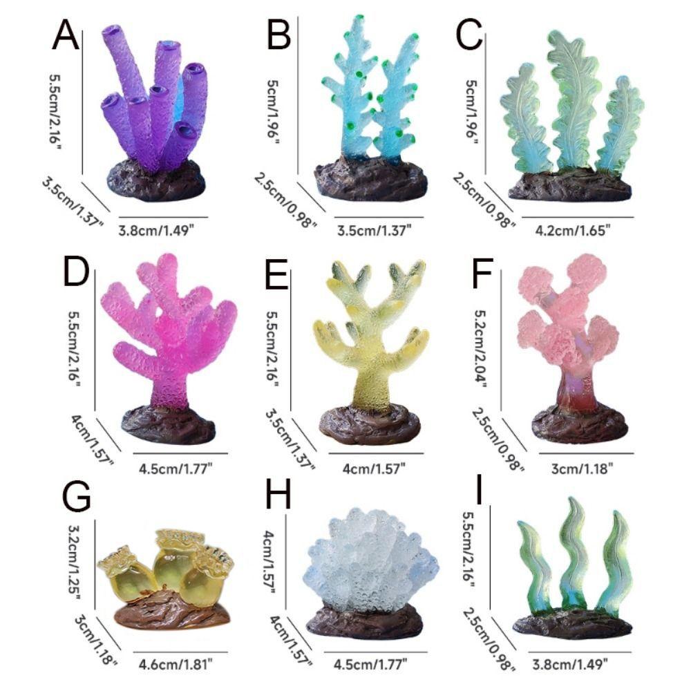 Luminescent Simulation Coral Reefs Decorative Landscape Coral  Fish Tanks Decorations