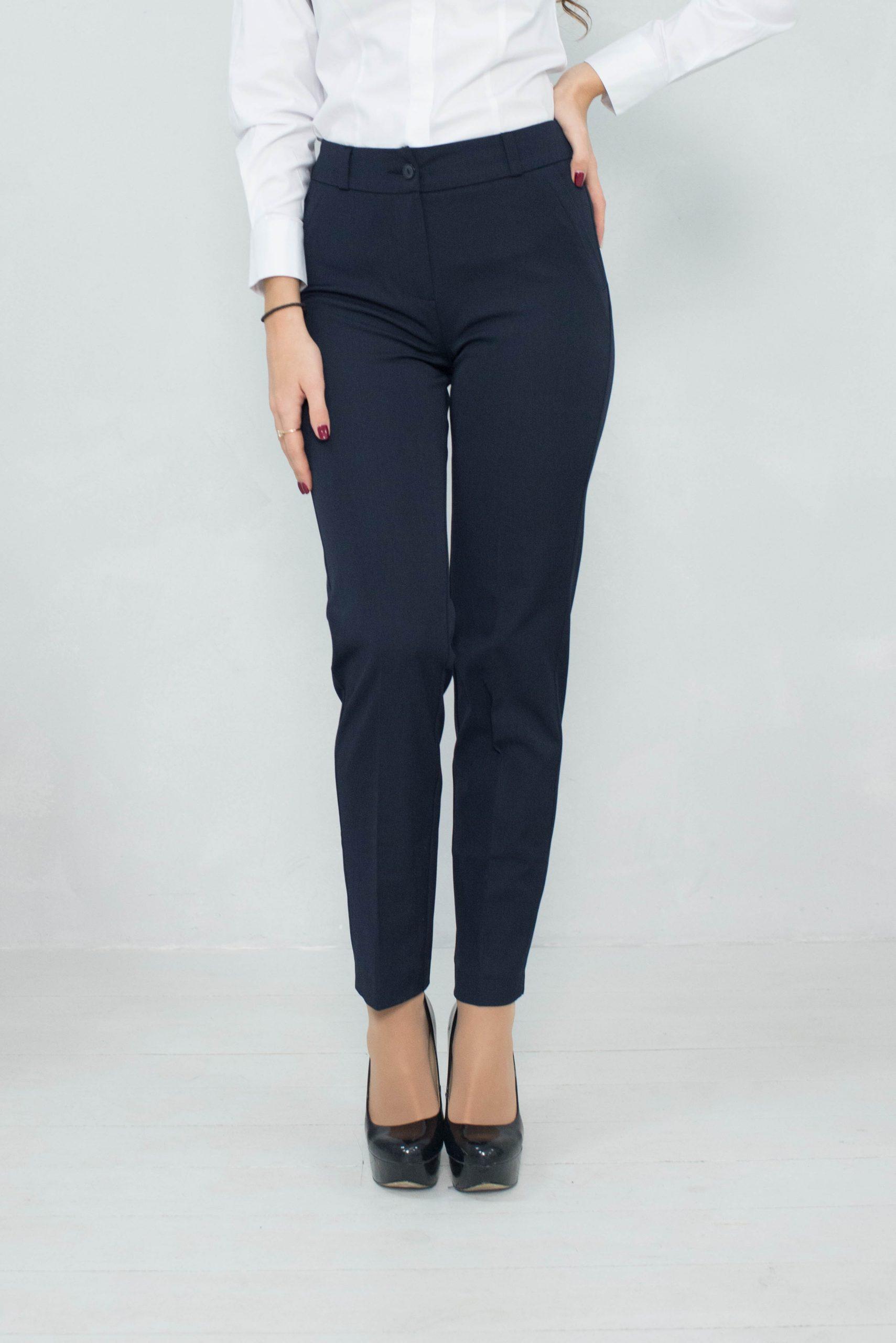 

Класичні штани звужені тепла тканина 38 чорний