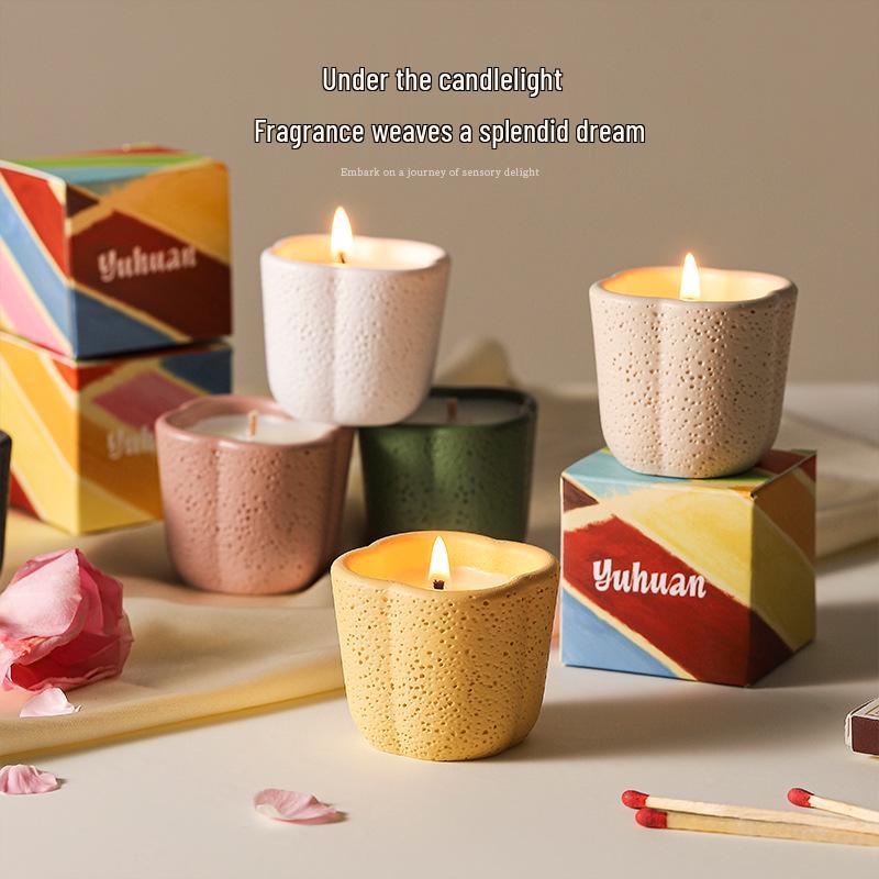 High-End Essential Oil Aromatherapy Candle Gift Set - Niche Fragrance Ornament for Bedrooms