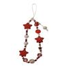 Elegant PVC Star Beaded Keychain Pendant Mobile Phone Chain Strap Fashion Cellphone Rope Women Telephone Lanyard Jewelry
