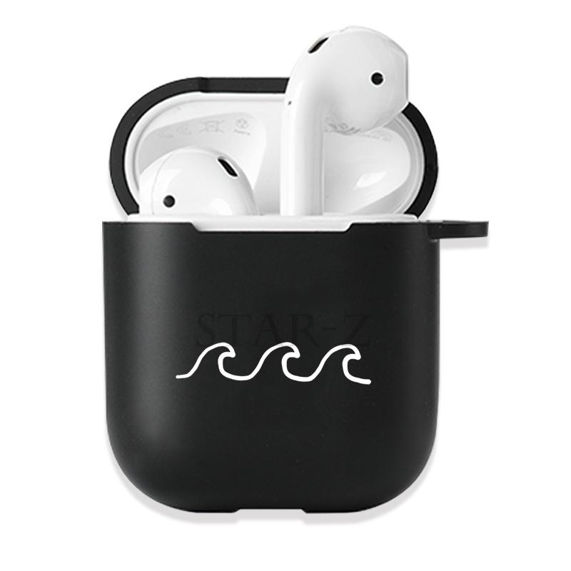 Soft Black Silicone Case for Apple Airpods Pro 3 2 1 The Great Wave of Kanagawa Bluetoooth Wireless Earphone Cases Airpod Cover