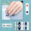 12-finger White No-Bake Nail Decal Fully Coated with Waterproof Long-lasting Nail Patch Simple Wind Nail Polish Adhesive