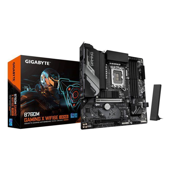 Carte Mère - GIGABYTE - B760M Gaming X - Wi-Fi 6E - PCIe Gen5 - DDR5 5600 MHz