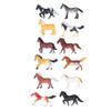 12Pcs Toy Horses High Simulation Durable Plastic Different Posture Bright Colors Stimulate