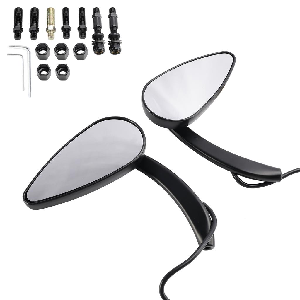 Black Custom Dynamics LED Turn Signal Mirrors For Sportster 883 1200 1990-2021