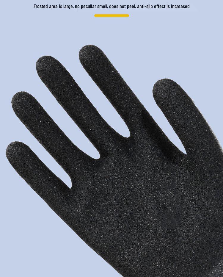 Level 5 Cut-Resistant Oil & Wear-Resistant Nitrile Gloves for Anti-Slip Construction & Labor Protection.