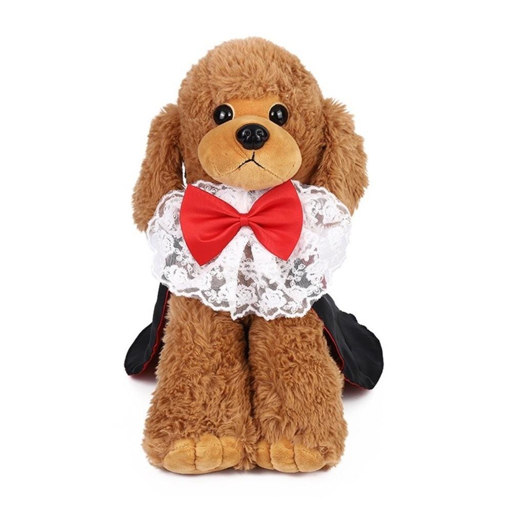 Creative Bow Tie Halloween Pet Costume Stand-collar Lace Small Dog Cape Outfits Comfortable Cat Cosplay Cloak Cat