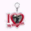Pfp Sephiroth Acrylic KeyChain Pendant Key Ring I Love My Boyfriend Girlfriend Pink Heart Keyring for Bag Pendant Jewelry Gifts