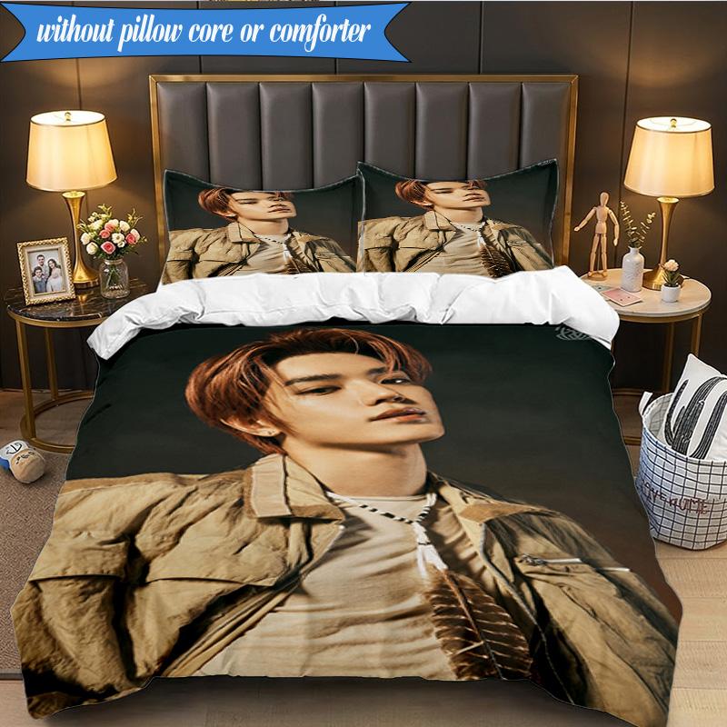 K-pop Group Stray 3pcs K-pop Music Group Bedding set,Ideal for Bedroom, Dormitory,Including Duvet Cover And 2pcs Pillowcases,Fan Gifts
