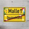 Tin Sign Matte Deutschland Vintage Travel License Plate Style Wall Art Decoration Retro German Typography Metal Plaque for Home