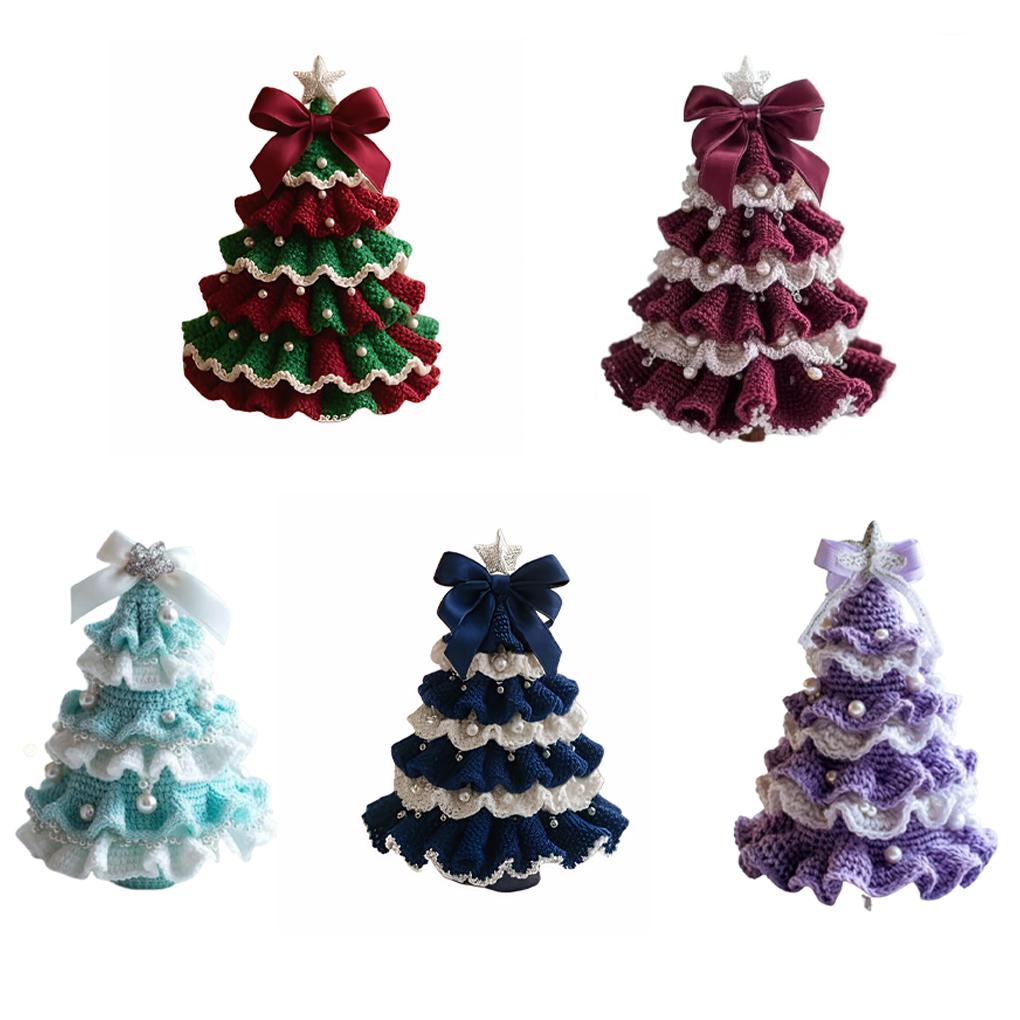 DIY Crochet - Holiday Decoration Set, Tree with Options. Beginner's Kit Hooks, and Instructions for Decoration