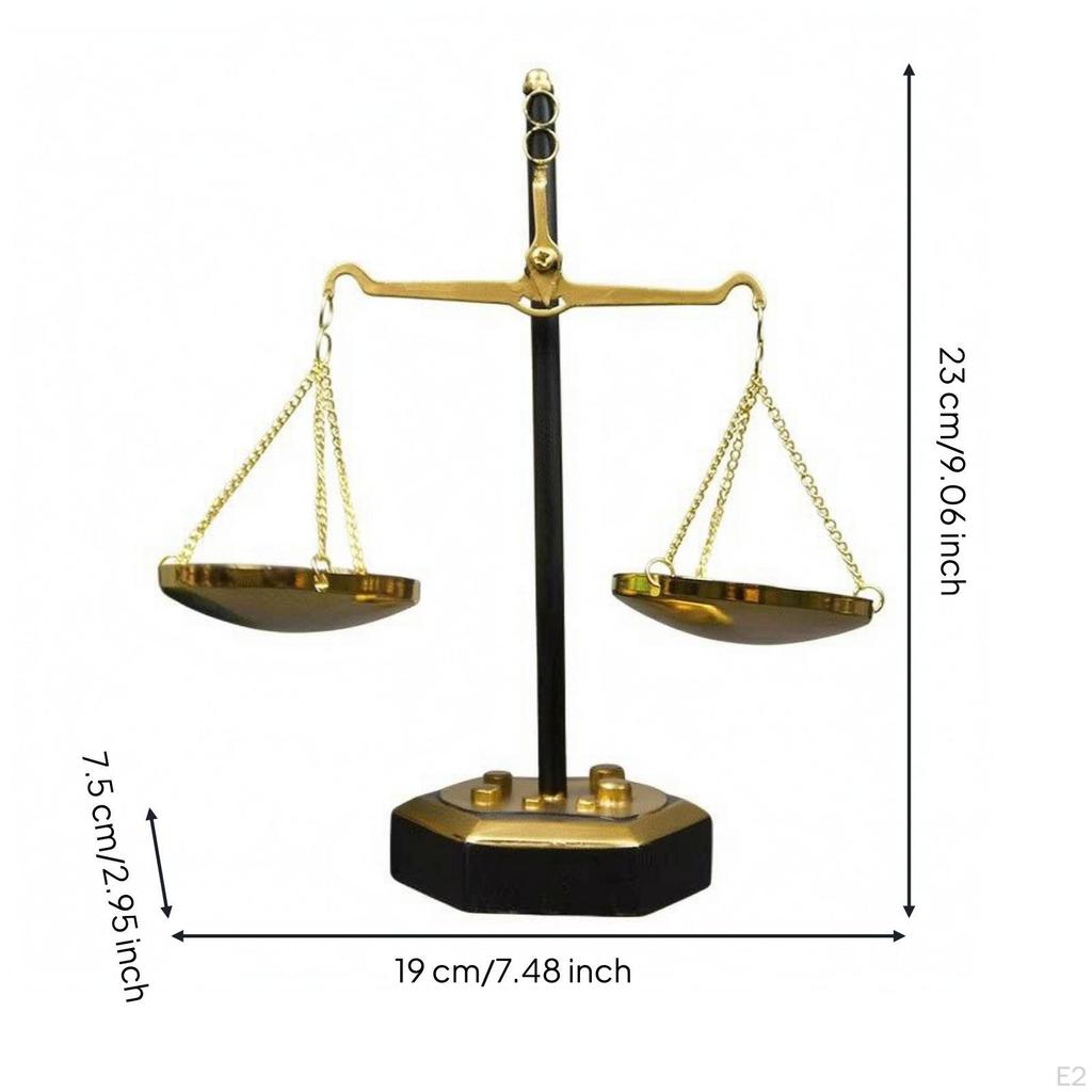 Dekorative Waage Dunkle Basis Eisenornament Klassisches Design für Schreibtisch-Display
