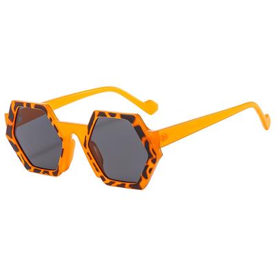Hexagon Sunglasses Women Designer Green Pink Square Sun Glasses UV400 Leopard for Driving Fishing