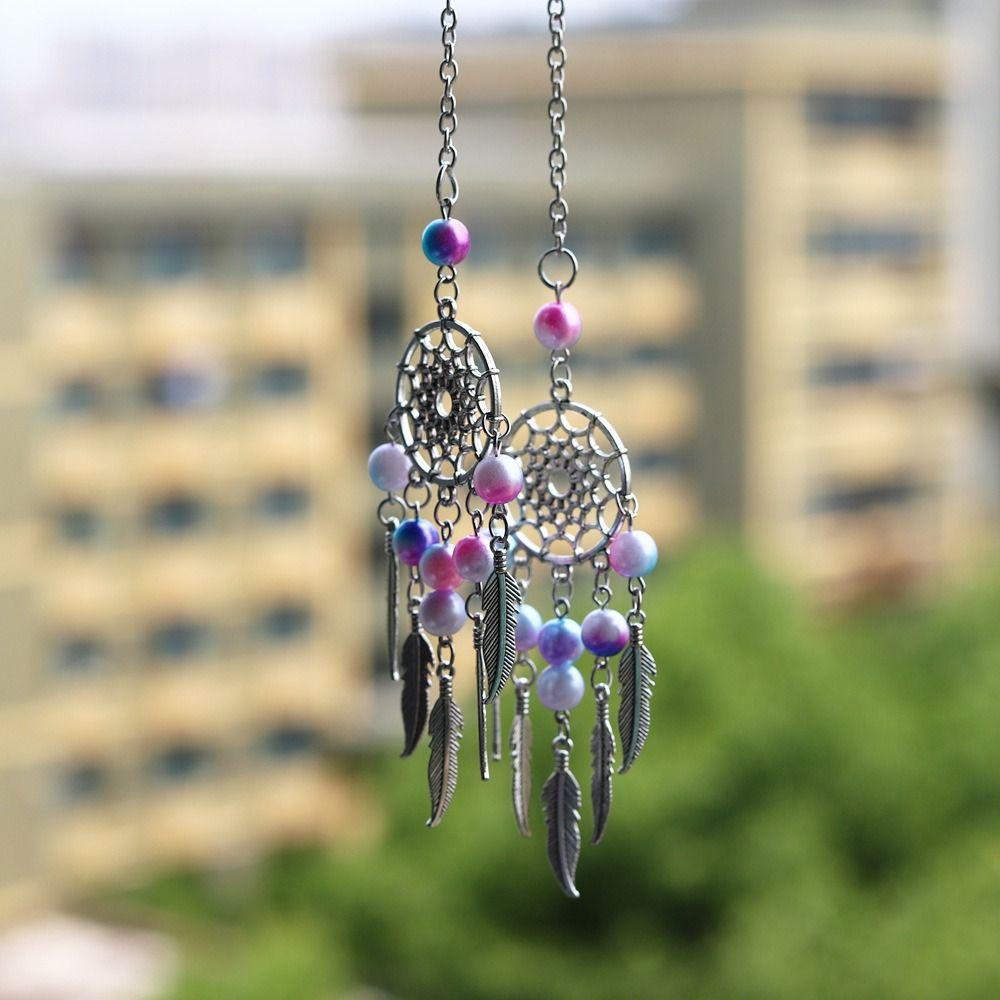 Pentagram Butterfly Rearview Mirror Hanging Car Pendant Car Hanging Ornaments Dream Catcher Pendant